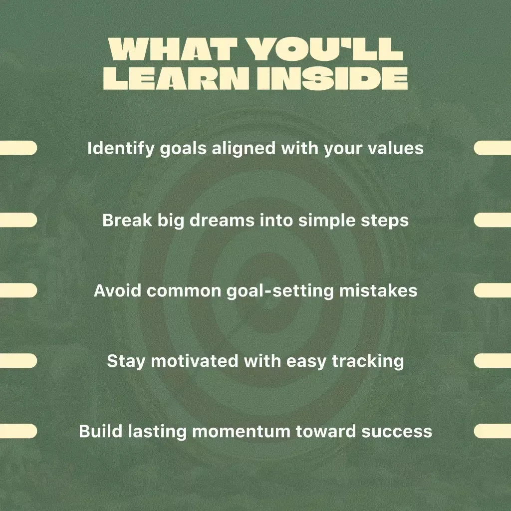 Goal-Setting Guide for Real Results – Printable Goal Planner, SMART Goals Workbook & Productivity Template for Achievable Success