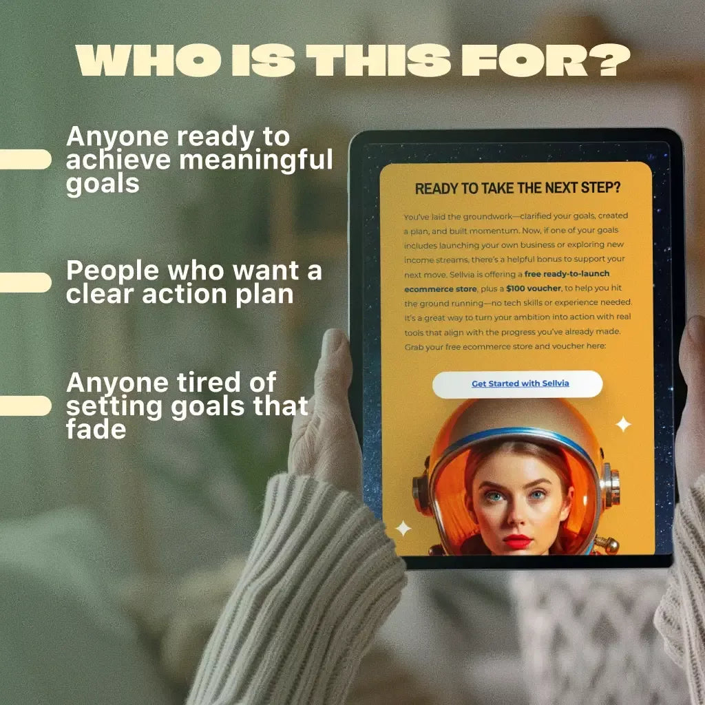 Goal-Setting Guide for Real Results – Printable Goal Planner, SMART Goals Workbook & Productivity Template for Achievable Success